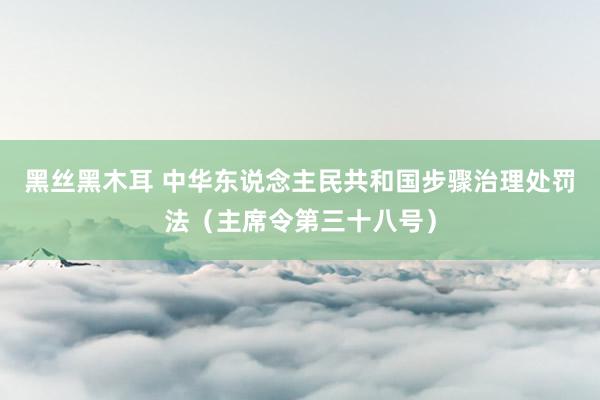 黑丝黑木耳 中华东说念主民共和国步骤治理处罚法（主席令第三十八号）