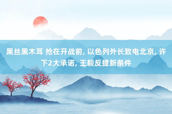 黑丝黑木耳 抢在开战前， 以色列外长致电北京， 许下2大承诺， 王毅反提新条件