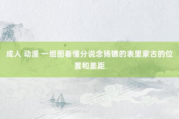 成人 动漫 一组图看懂分说念扬镳的表里蒙古的位置和差距